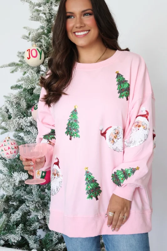 Light Up Santa & Tree Sweatshirt