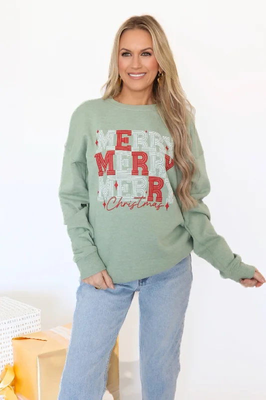 Merry Merry Merry Christmas Sweatshirt