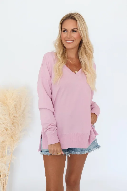 Modern V-Neck Weekender - Sunset Mauve