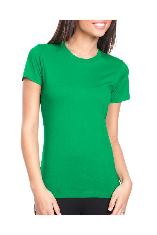 Next Level Womens Boyfriend Fine Jersey Short Sleeve Crewneck T-Shirt - Kelly Green