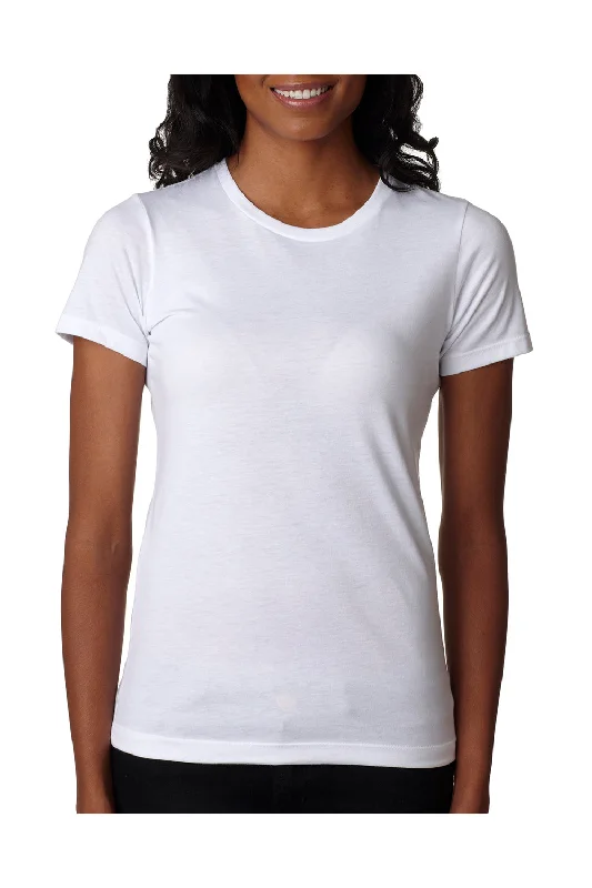 Next Level Womens CVC Jersey Short Sleeve Crewneck T-Shirt - White