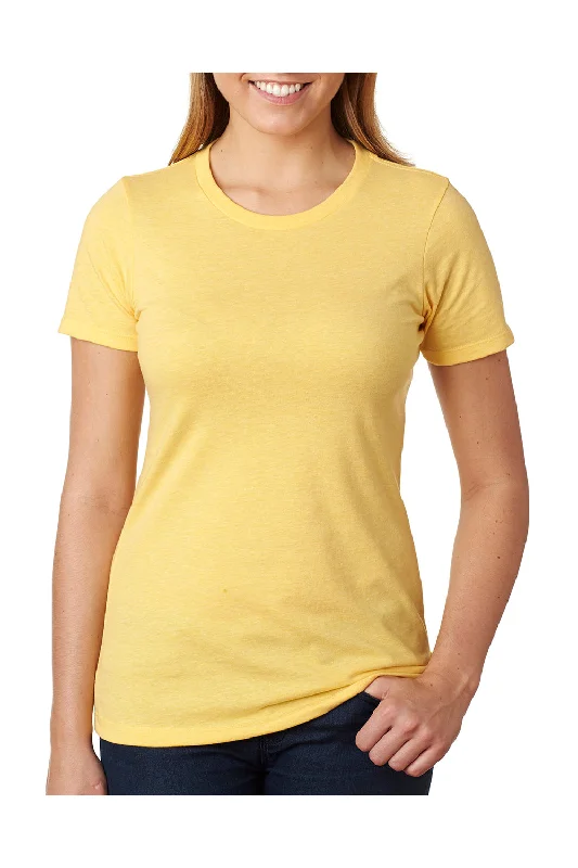 Next Level Womens CVC Jersey Short Sleeve Crewneck T-Shirt - Banana Cream Yellow