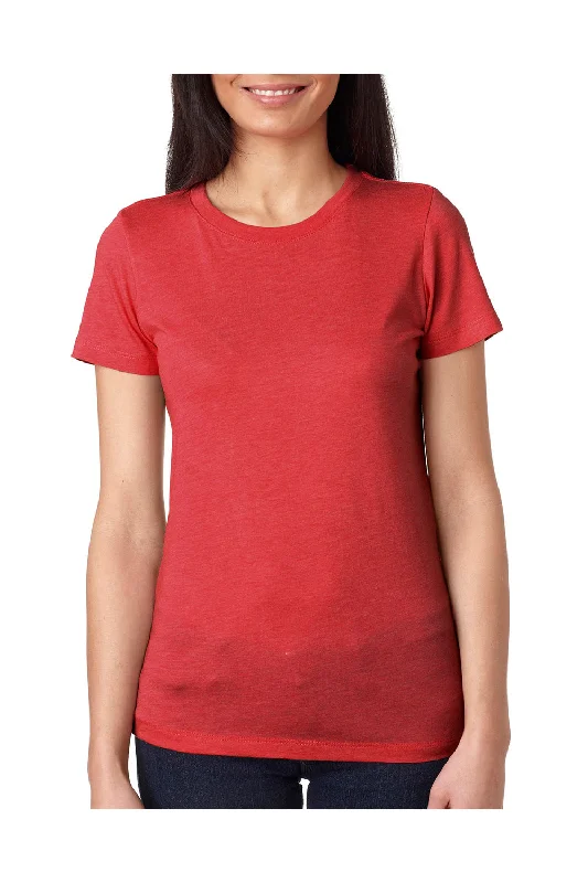 Next Level Womens Jersey Short Sleeve Crewneck T-Shirt - Vintage Red