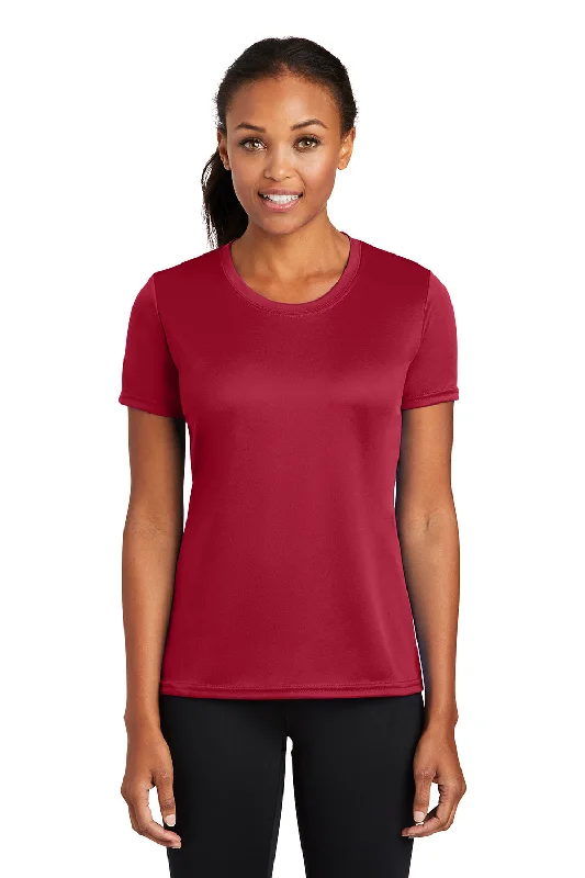 Port & Company Womens Dry Zone Performance Moisture Wicking Short Sleeve Crewneck T-Shirt - Red