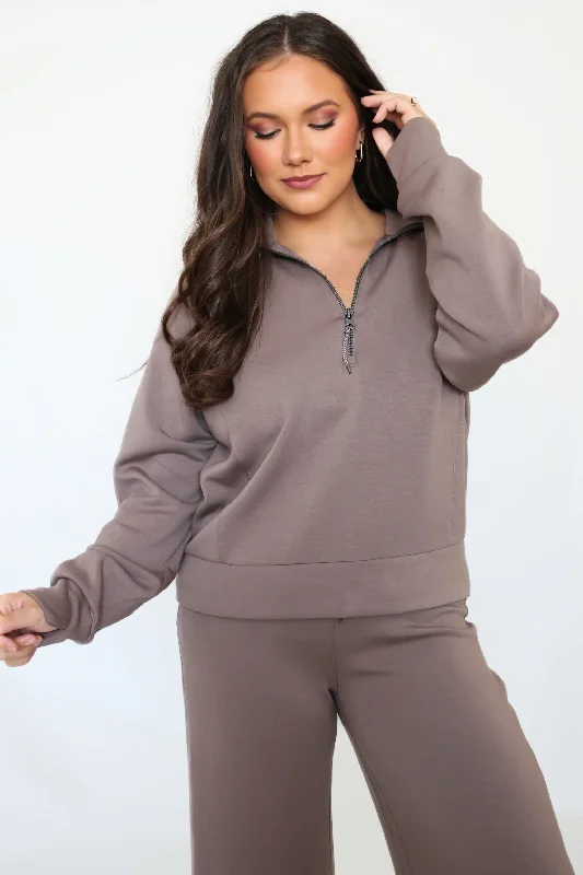 SPANX AirEssentials Half Zip - Smoke