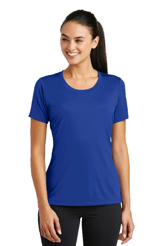 Sport-Tek Womens Tough Moisture Wicking Short Sleeve Crewneck T-Shirt - True Royal Blue - Closeout