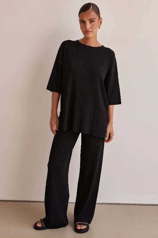 Venice Knit Pant (Black)