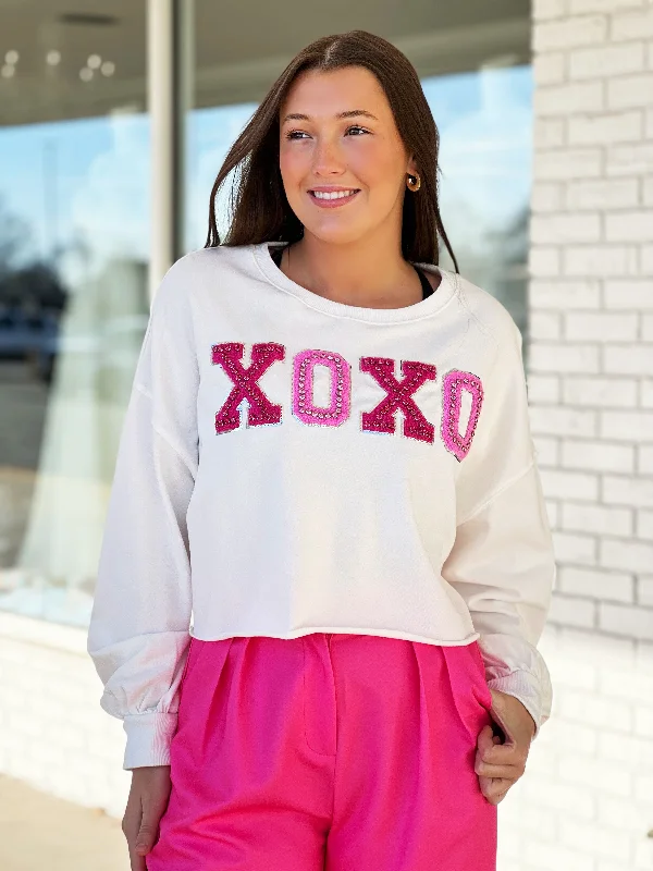 XOXO Embellished Sweatshirt (FINAL SALE)