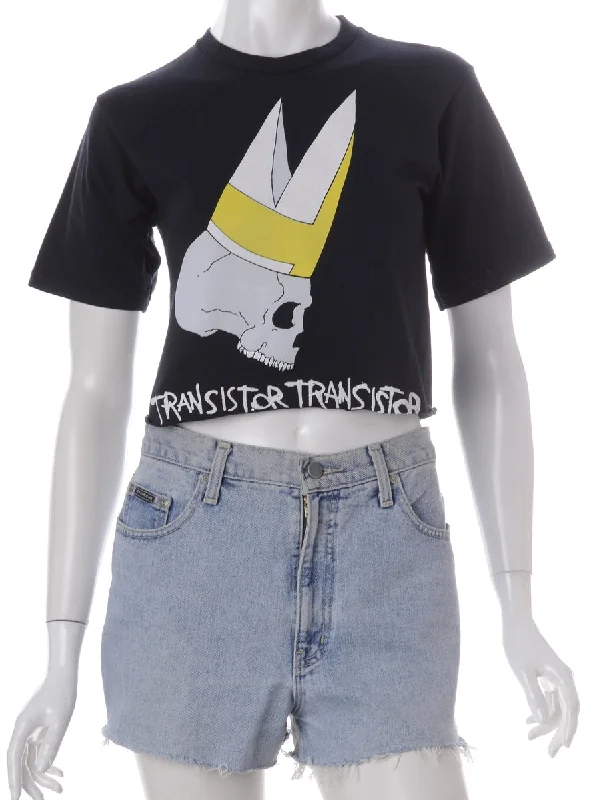 Label Kim Printed Cropped Tee