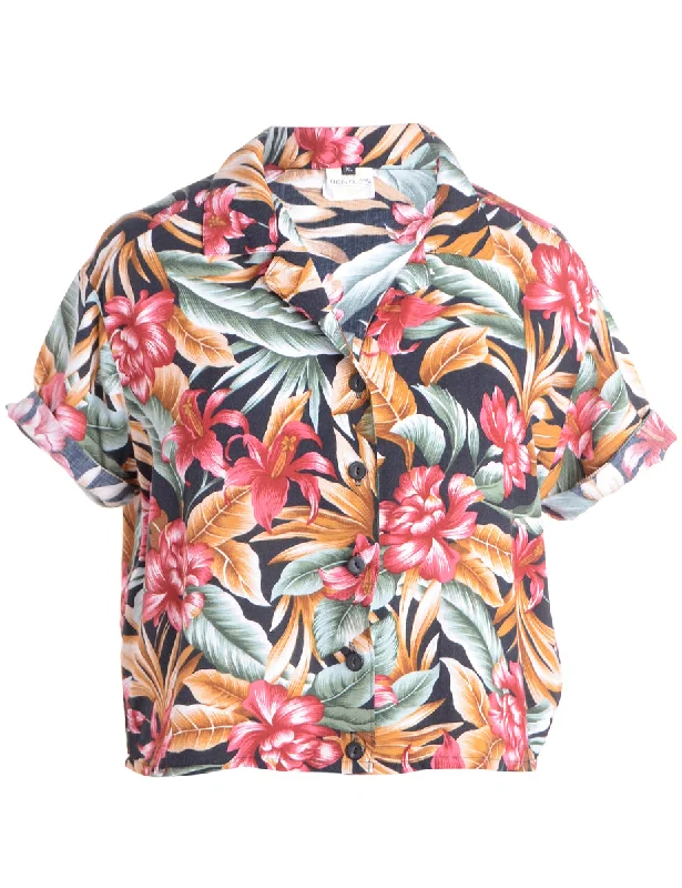 Label Juliet Cropped Hawaiian Shirt