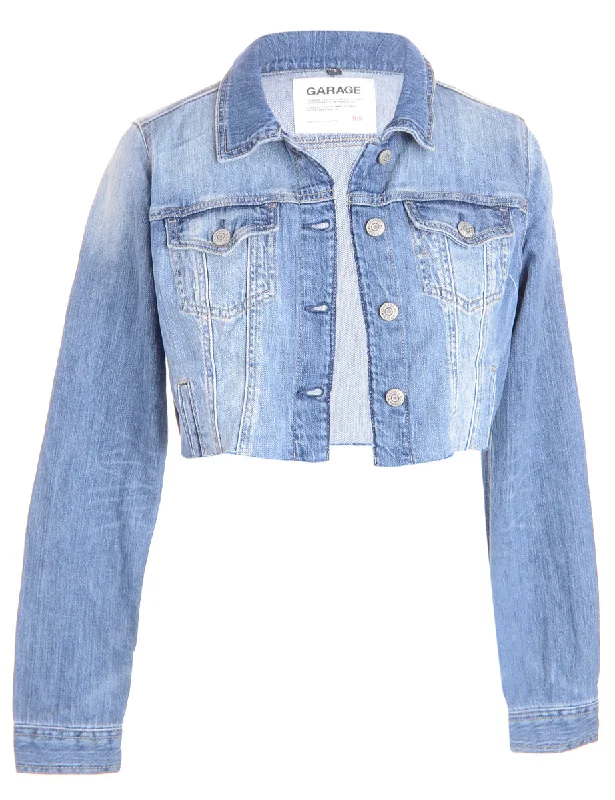 Label Kylie Raw Edge Cropped Denim Jacket