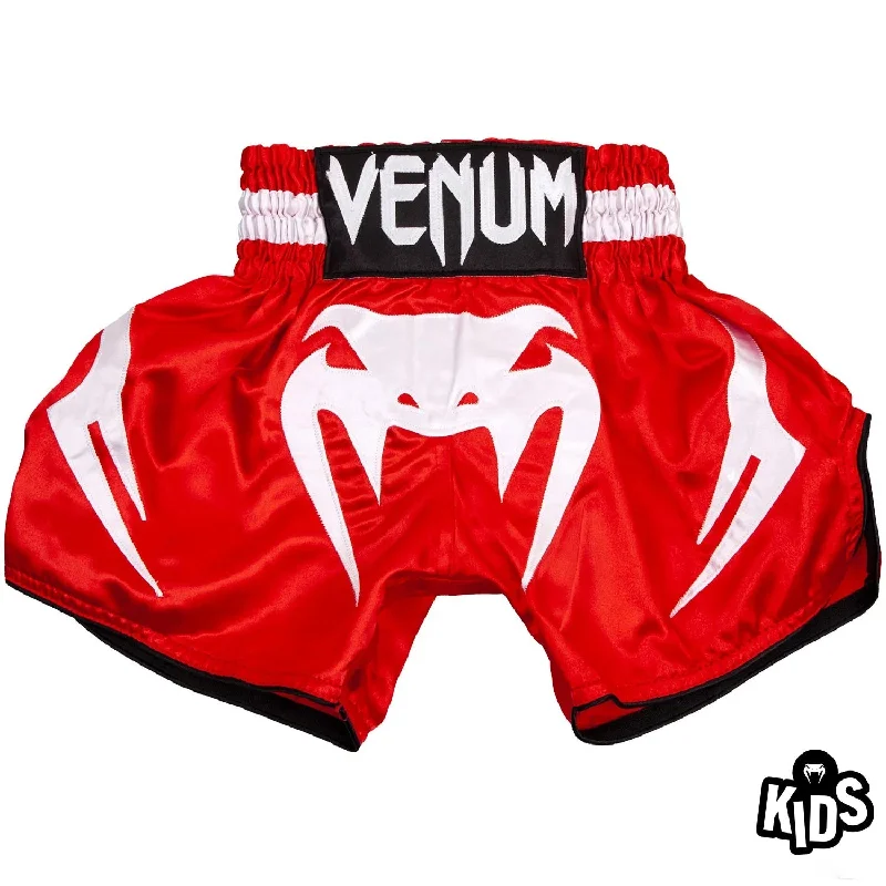 Venum Bangkok Inferno Kids Muay Thai Shorts - Red/White