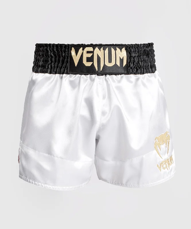 Venum Classic Muay Thaï Short - White/Black Gold